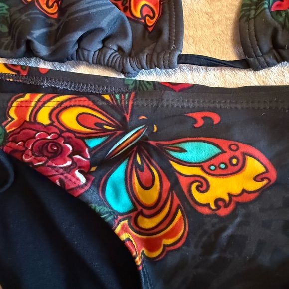 Target Black Bikini with Butterfly and Skull Design - Picture 4 of 14